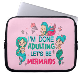 Jag är klar med att anpassa Låt oss Sjöjungfruar Laptop Fodral