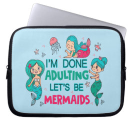 Jag är klar med att anpassa Låt oss Sjöjungfruar Laptop Fodral