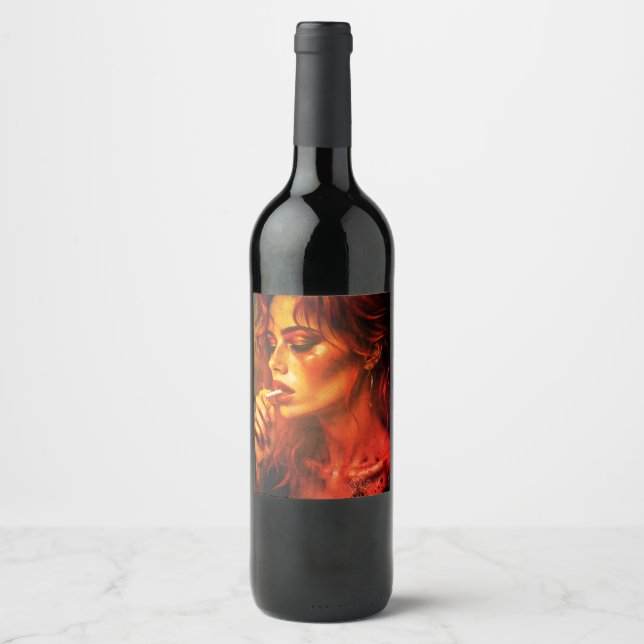 "Jag är klar" Vin Flaska-etikett Vinflaska Etikett (Framsida)