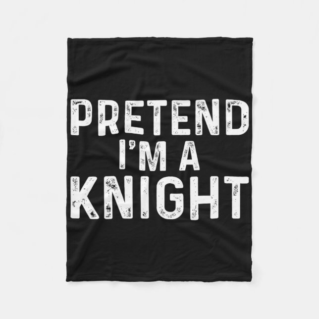 Jag är Knight Halloween Costume Fleecefilt (Framsidan)