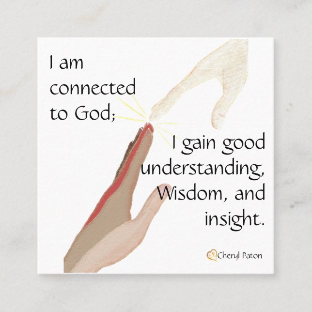 Jag är knuten till Gud. Jag får bra... buss. kort. Fyrkantigt Visitkort (Framsida)