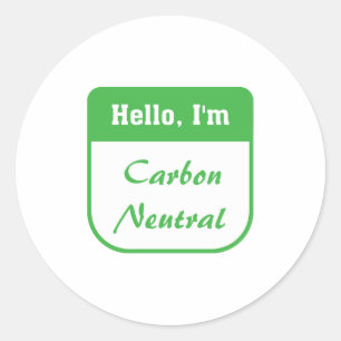 Jag är koldekal neutralt runt klistermärke