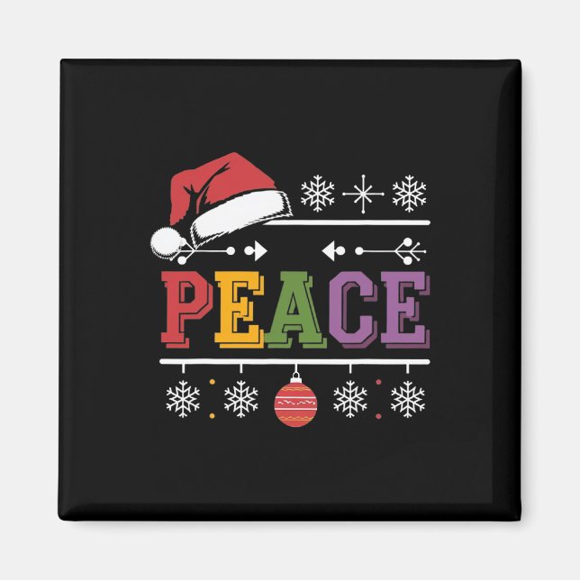 Jag är Kom i fred - jag är Peace Julafton Matching Magnet (Framsidan)