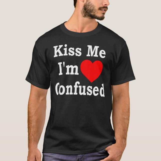 Jag är konfunderad hjärtapparat t shirt (Framsida)