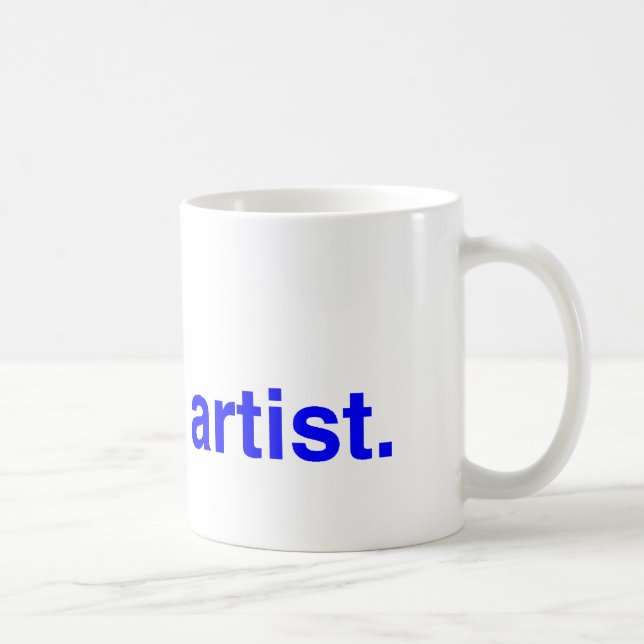 Jag är konstnär. kaffemugg (Höger)