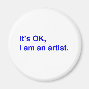 Jag är konstnär. magnet
