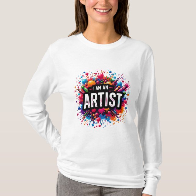 Jag är konstnär | Målare | TECKNING | Konstlärare T Shirt (Framsida)