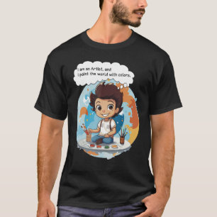 Jag är konstnär och målar upp världen med färg t shirt