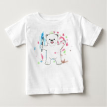 "Jag är konstnär!" Polar björn baby T-shirt