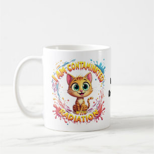 Jag är Kontaminerad med Radioaktivitet Japansk Kat Kaffemugg