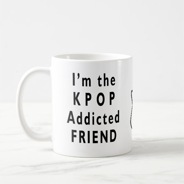 Jag är KPOP Beroende Friend Kaffemugg (Vänster)