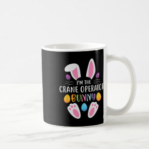 Jag är kranoperatörskanin rolig påsk dag kanin kaffemugg