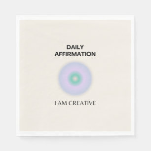Jag är Kreativ Daily Affirmtive Positive Pappersservett