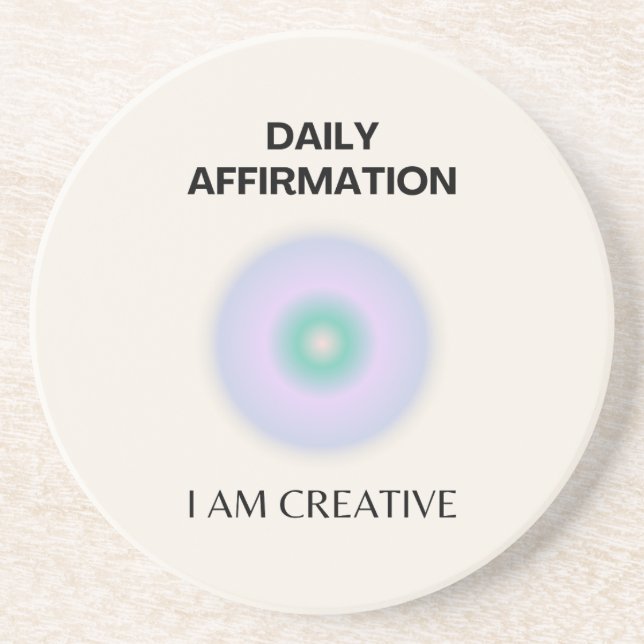 Jag är Kreativ Daily Affirmtive Positive Underlägg (Framsidan)