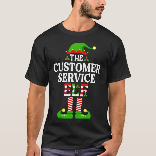 Jag är kundtjänst Elf Shirt-julfamn T Shirt (Framsida)