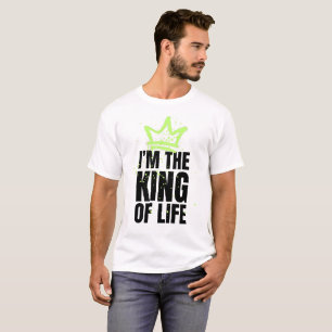 Jag är Kung i Life Neon Graffiti Krona T Shirt