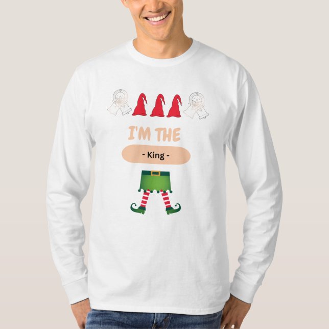 Jag är kung julklappen manar t shirt (Framsida)