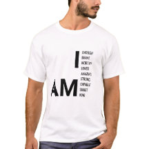 JAG ÄR Kung Motivations-T-Shirt – Positivt Bekräft