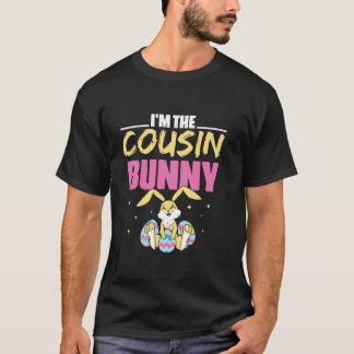 Jag är kusin Bunny Helgdagars Egg Cute Påsk Long T Shirt