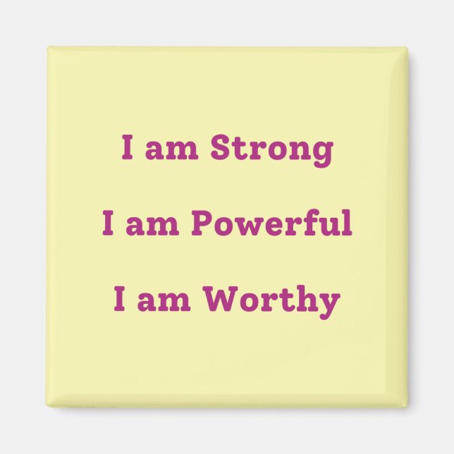 Jag är.. Kvadratisk magnet (Framsidan)