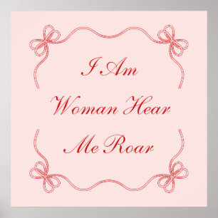 Jag är kvinna här och Roar Poster