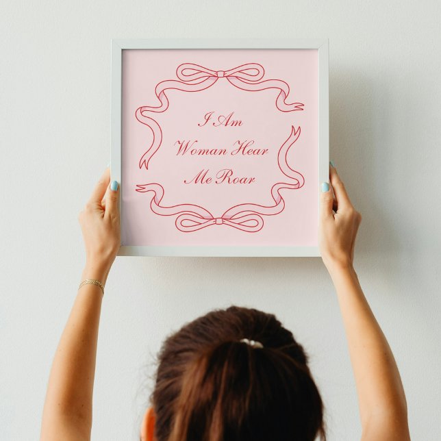 Jag är kvinna här och Roar Rosa Poster (Skapare uppladdad)