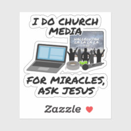 Jag är kyrka för Miracles frågar Jesus, kyrkan Klistermärken