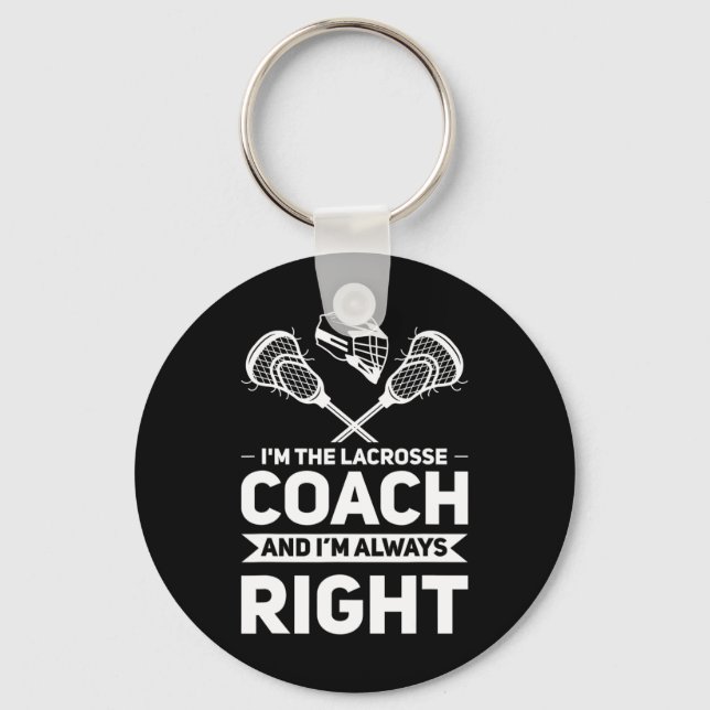 Jag är Lacrosse Coach Lacrosse Coach Nyckelring (Framsida)