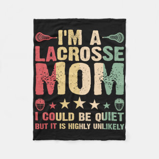 Jag är Lacrosse Mamma Funny Lacrosse Mamma Player  Fleecefilt