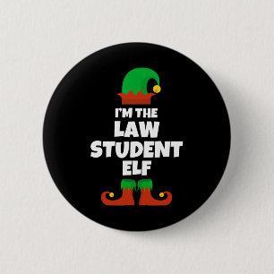 Jag är Lag Student Elf-familjen Pajama-julfesten Knapp