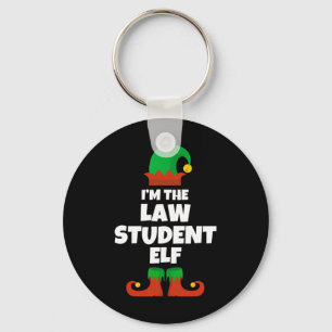Jag är Lag Student Elf-familjen Pajama-julfesten Nyckelring