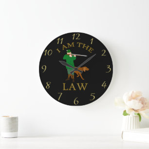 Jag är lagen: Farmers Justice Clock Stor Klocka