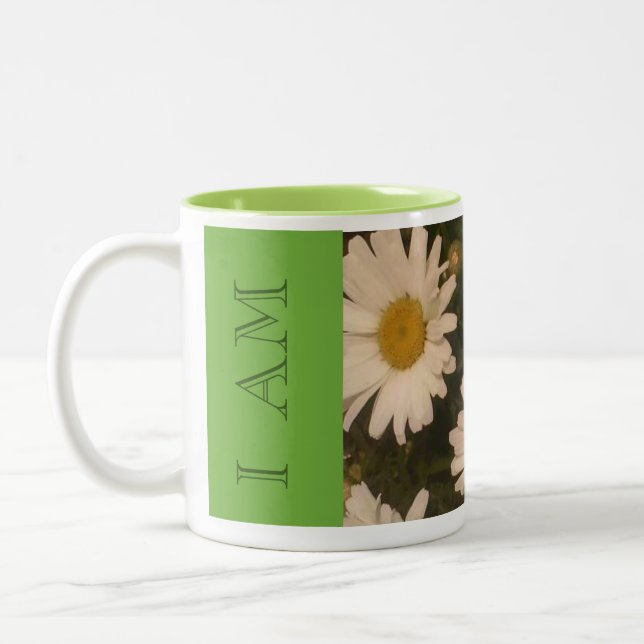 Jag är läkt affirmationskaffemugg, 11oz Två-Tonad mugg (Vänster)
