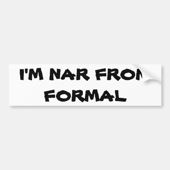 jAG äR lÄNgT FrÅN fORMAL Bildekal (Framsidan)