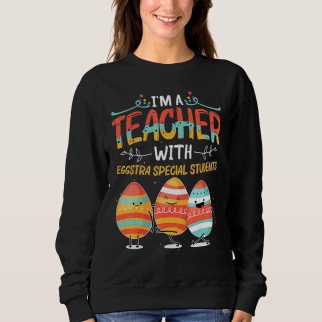 Jag är lärare med Eggstra Speciell Studenter Egg H T Shirt (Framsida)
