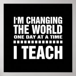 Jag är lärare. Offert | Typografi av konst Poster