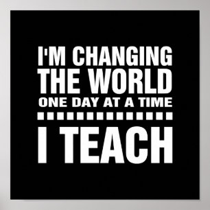 Jag är lärare. Offert   Typografi av konst Poster