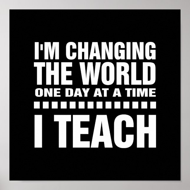 Jag är lärare. Offert | Typografi av konst Poster (Framsidan)