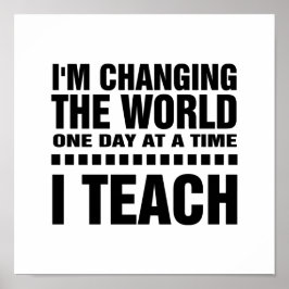 Jag är lärare. Offert | Typografi av konst Poster