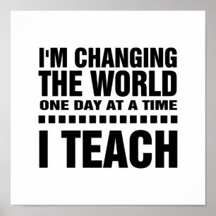 Jag är lärare. Offert   Typografi av konst Poster