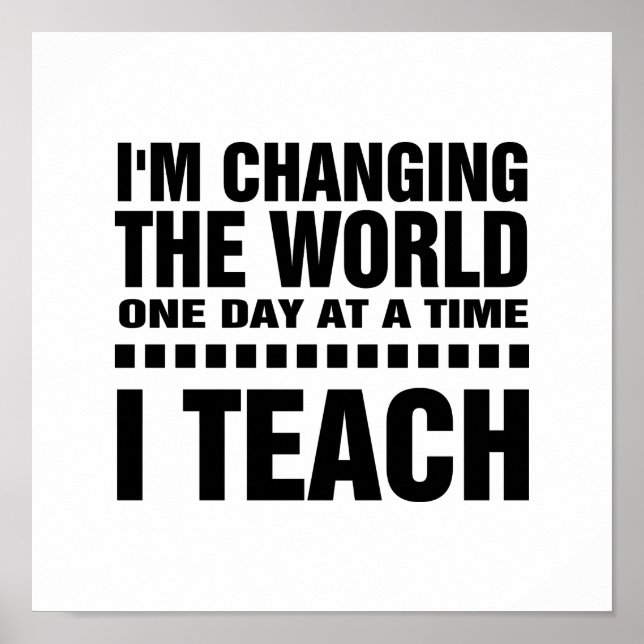 Jag är lärare. Offert | Typografi av konst Poster (Framsidan)