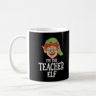 Jag är Lärarfamiljen Elf som matchar jul 2021 Kaffemugg