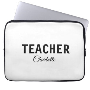Jag är lärarskola College lägg till ditt namn text Laptop Fodral