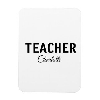 Jag är lärarskola College lägg till ditt namn text Magnet