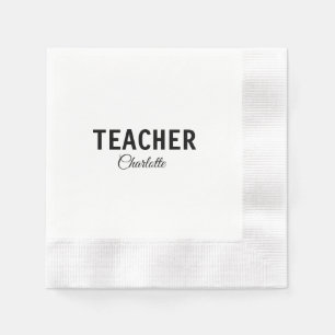 Jag är lärarskola College lägg till ditt namn text Pappersservett