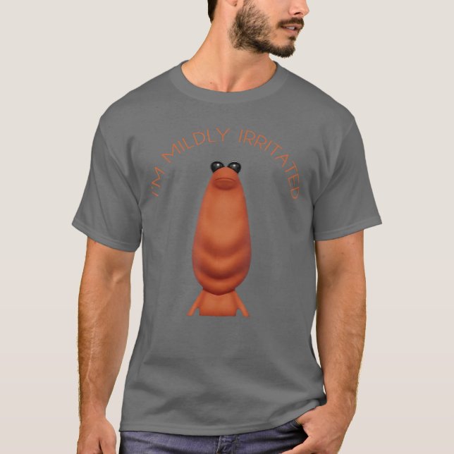 Jag är lätt irriterad Marcus The Worm Roligt Memo  T Shirt (Framsida)