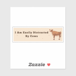 Jag är lätt utspridd av kosburkmärket klistermärken