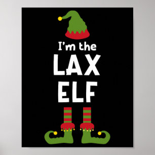 Jag är Lax Elf Funny Lacrosse Player jul Pa Poster