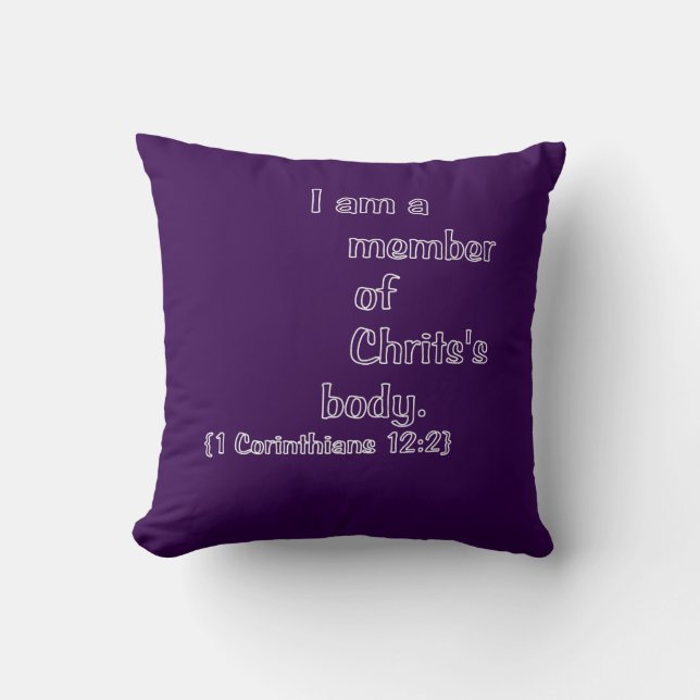 JAG ÄR LEDAMOT AV CHRISTORGANET. KUDDE (Framsida)