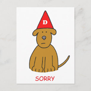 Jag är ledsen att Cute Tecknad Puppy Vykort